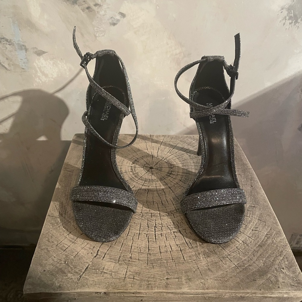 Michael Kors Glittery Silver Heels